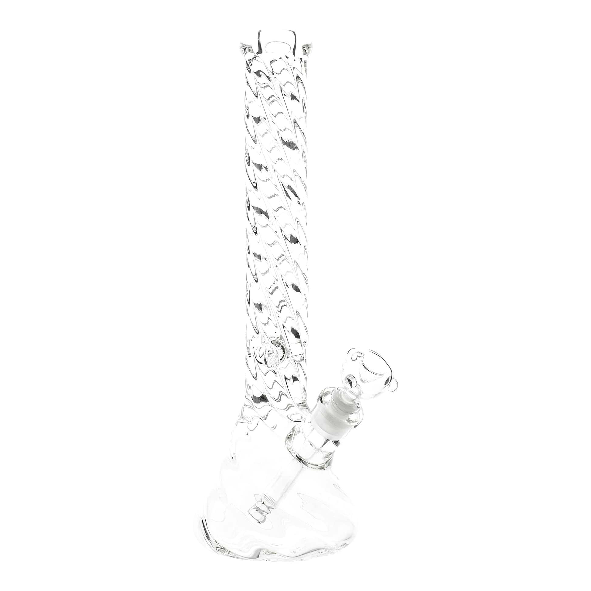 Twisted Tower Beaker Bong - 16in Clear