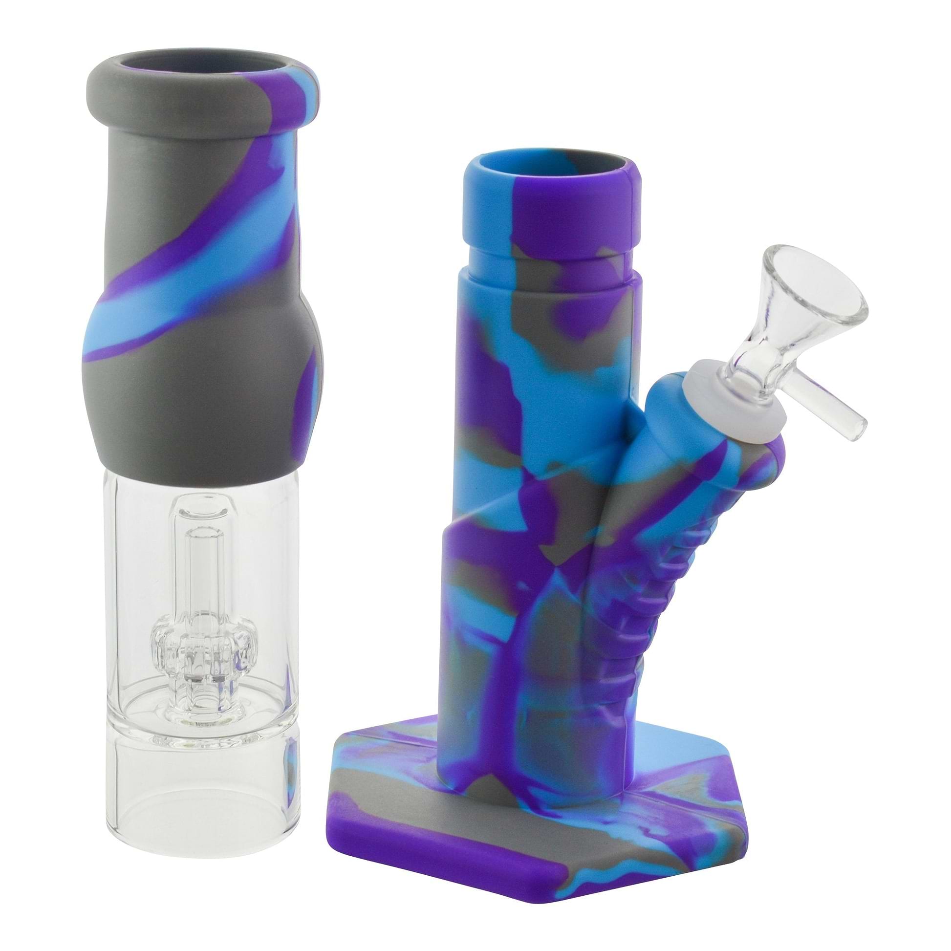 Two-part Showerhead Perc Silicone Bong - 12.5in