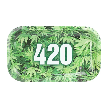 V Syndicate 420 Leafy Metal Rolling Tray 11 Inches
