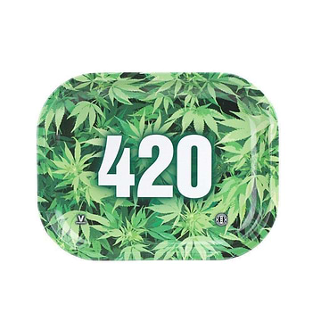 V Syndicate 420 Leafy Metal Rolling Tray 7 Inches