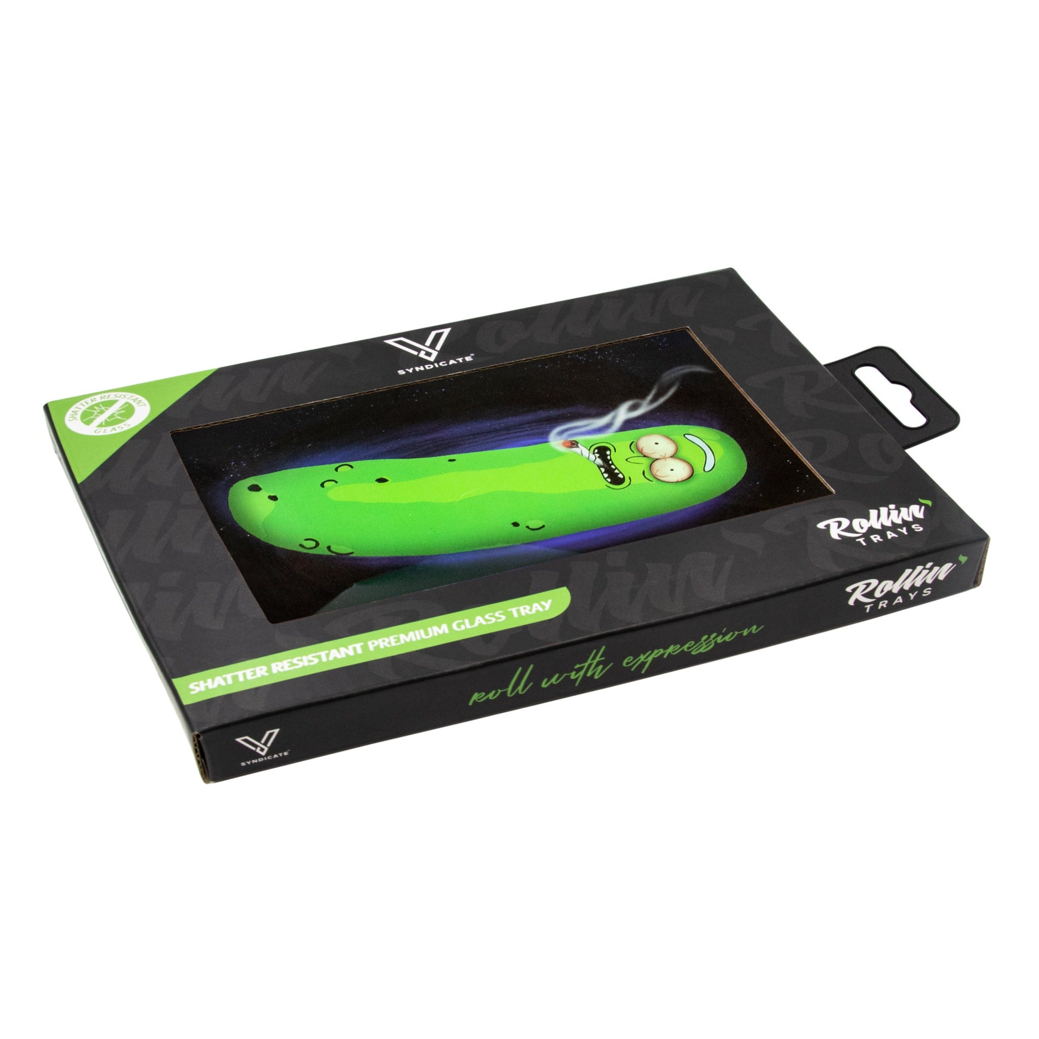 V Syndicate Pickle Glass Rolling Tray
