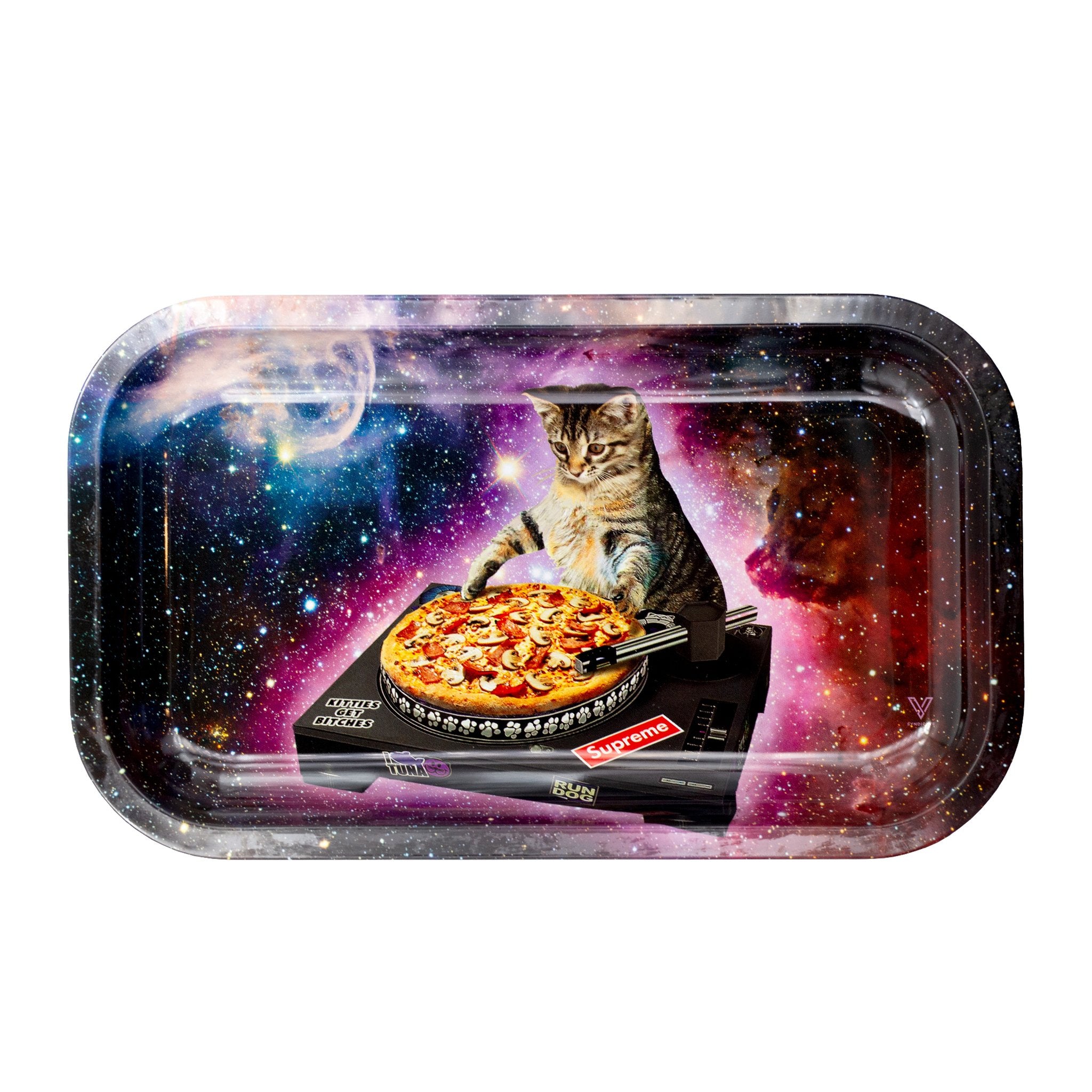 V Syndicate Pussy Vinyl Metal Rolling Tray 11 Inches