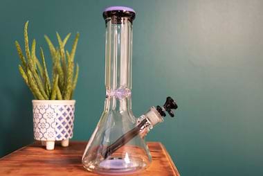Wholesale Weed Vuitton Classy Glass Bong Gold