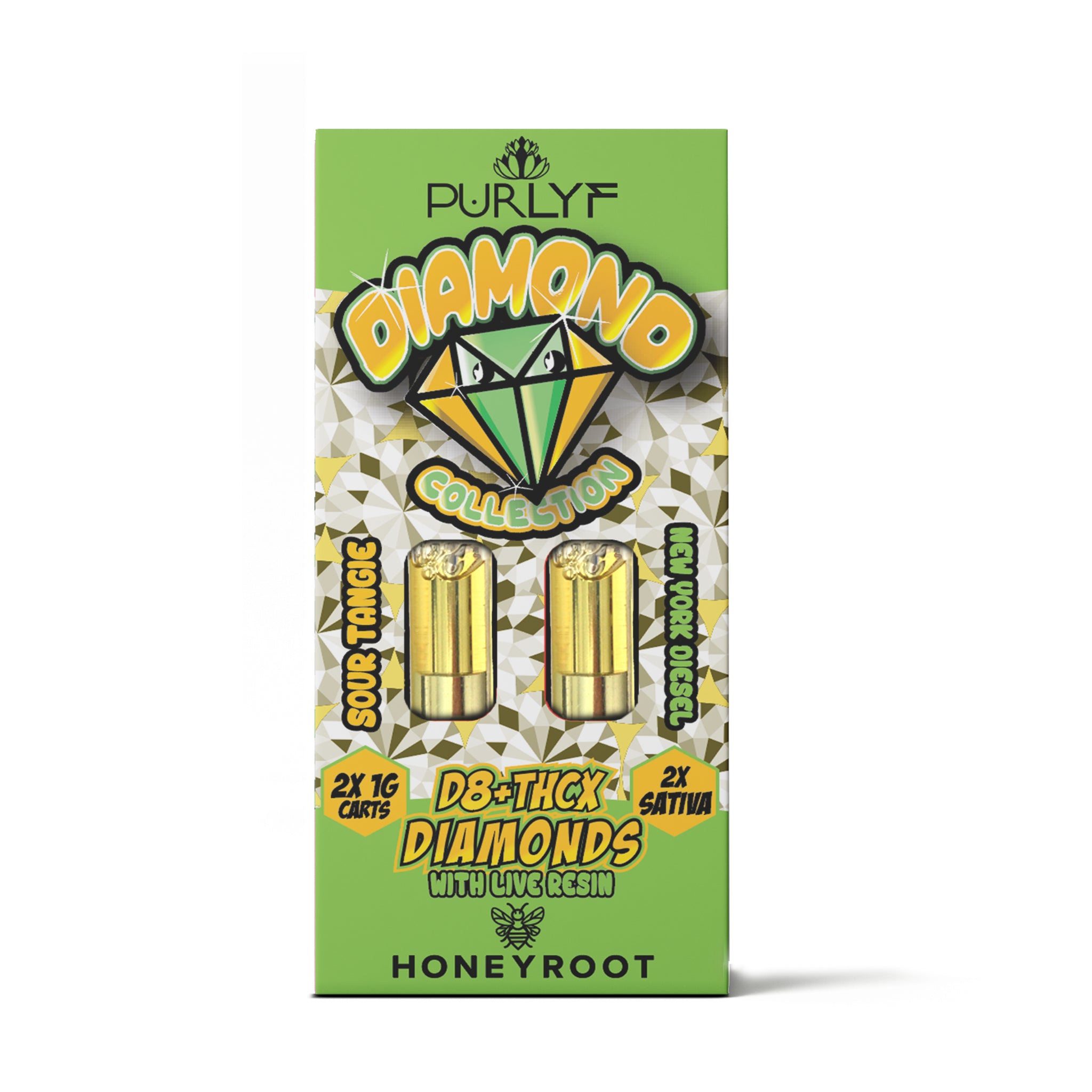 Purlyf + Honeyroot Diamonds Blend Cartridge - 2 Pack