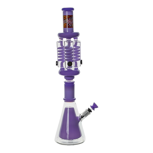 SMALL QUADRUPLE PERCOLATOR BONG/ BLUE - Haze Emporium