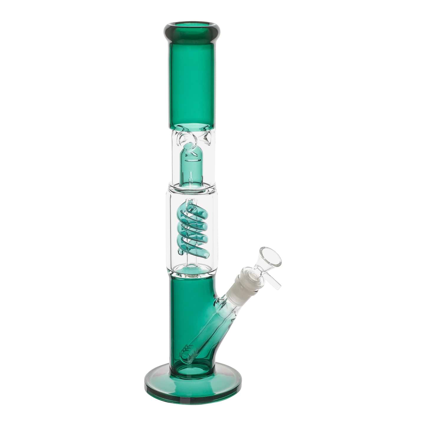 Coiled Straight Tube Bong - 14in