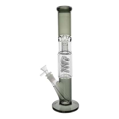 Coiled Straight Tube Bong - 14in
