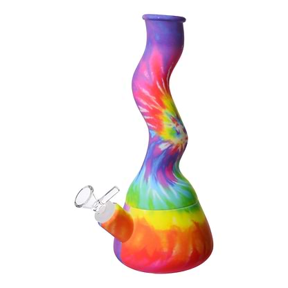 Squiggly Silicone Bong - 11in