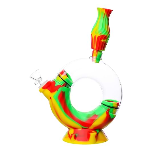 Ooze Echo 4-in-1 Silicone Water Pipe n Nectar Collector - 11in