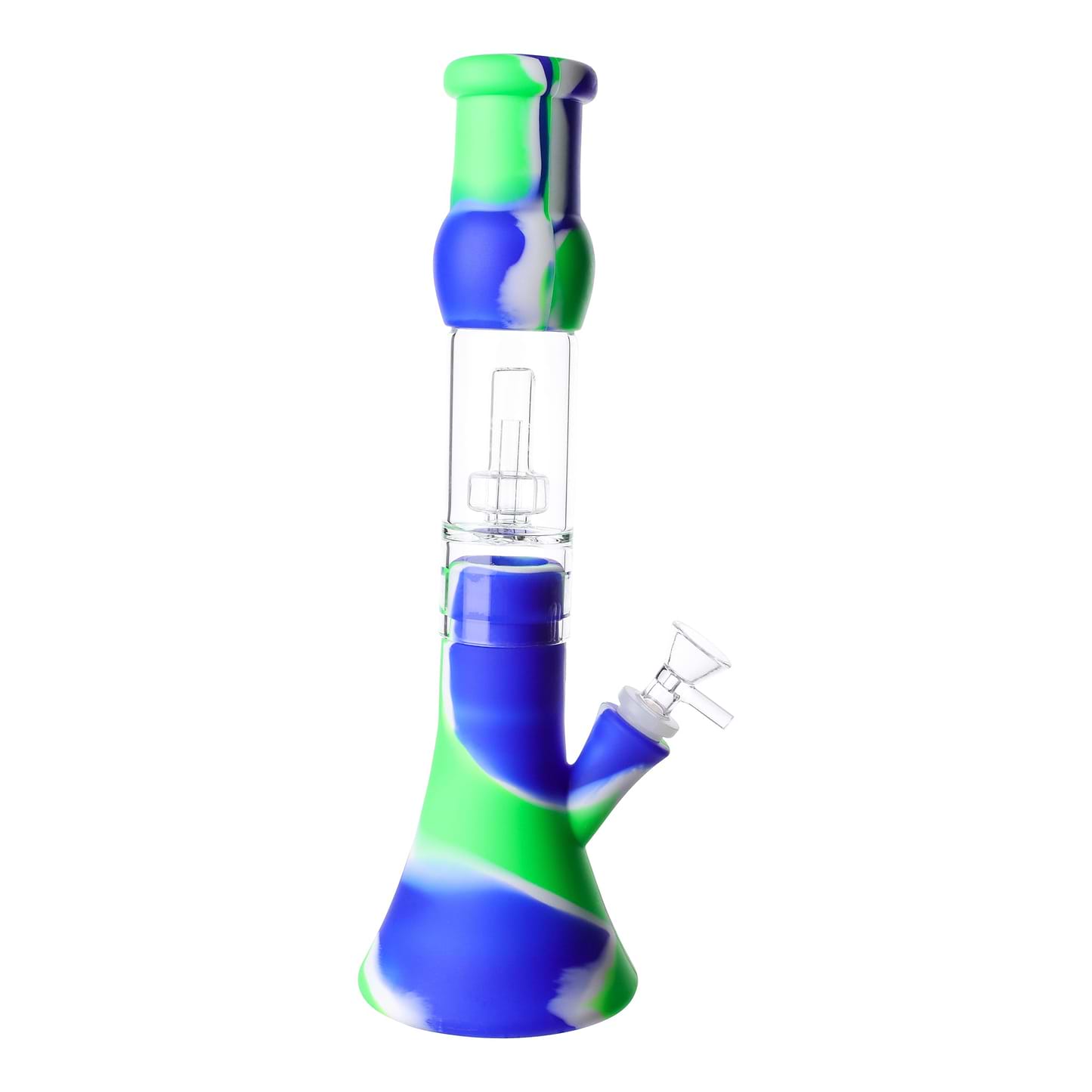 Two-part Showerhead Perc Silicone Bong - 12.5in