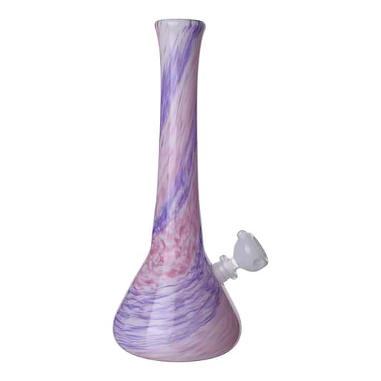 Noble Glass Swirling Beaker Bong - 12in