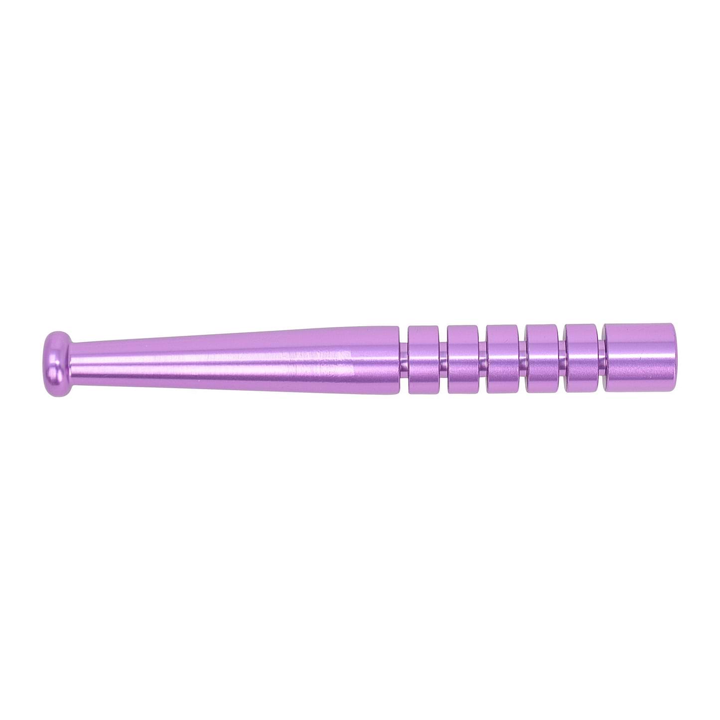 Purple metal oney little pipe one hitter smoking device with baseball bat design textured ridges