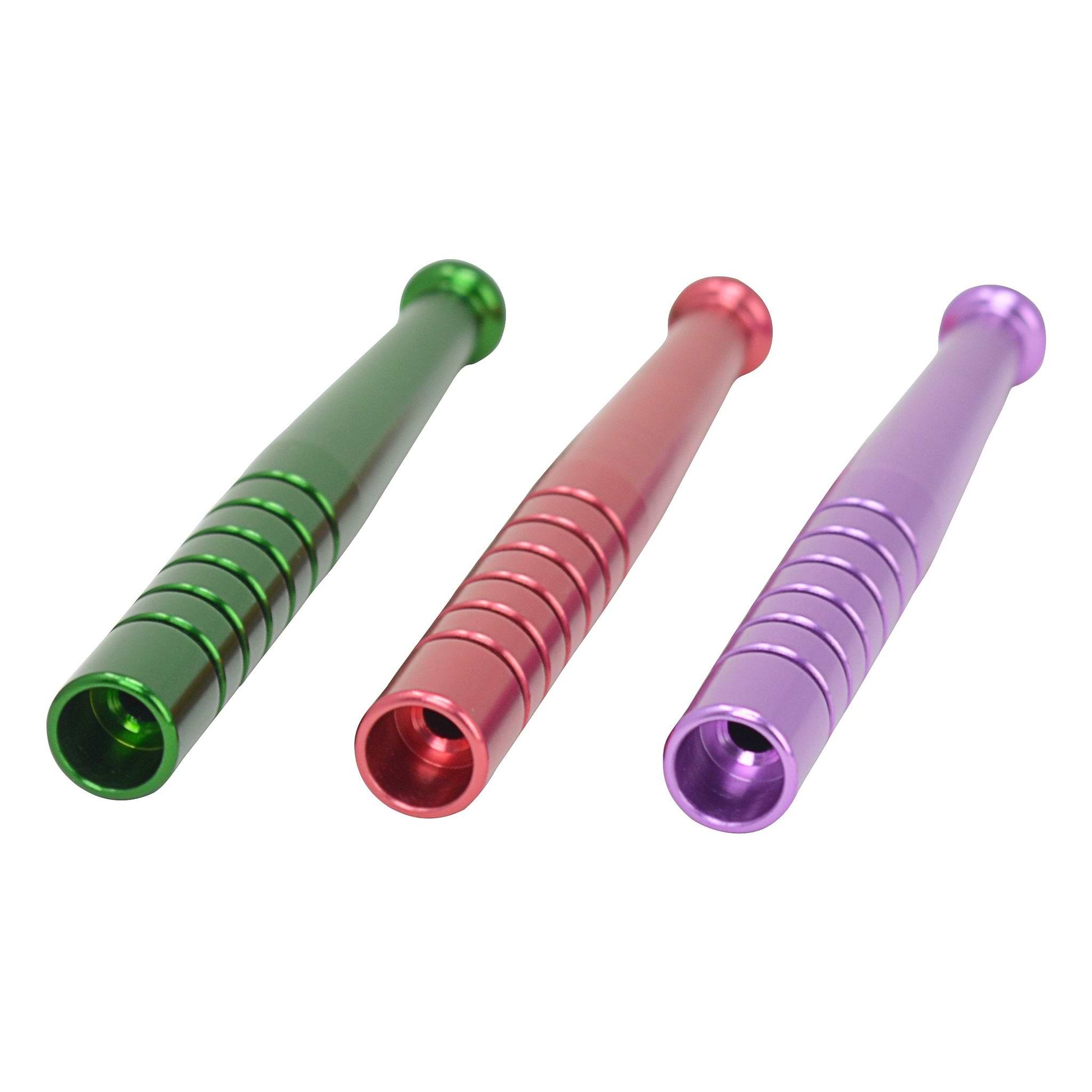 3 colors metal oney little pipe one hitter smoking device with baseball bat design textured ridges