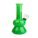 5-inch green glass carb bong smoking device bright solid color Bob Marley face sillhouette printed on neck