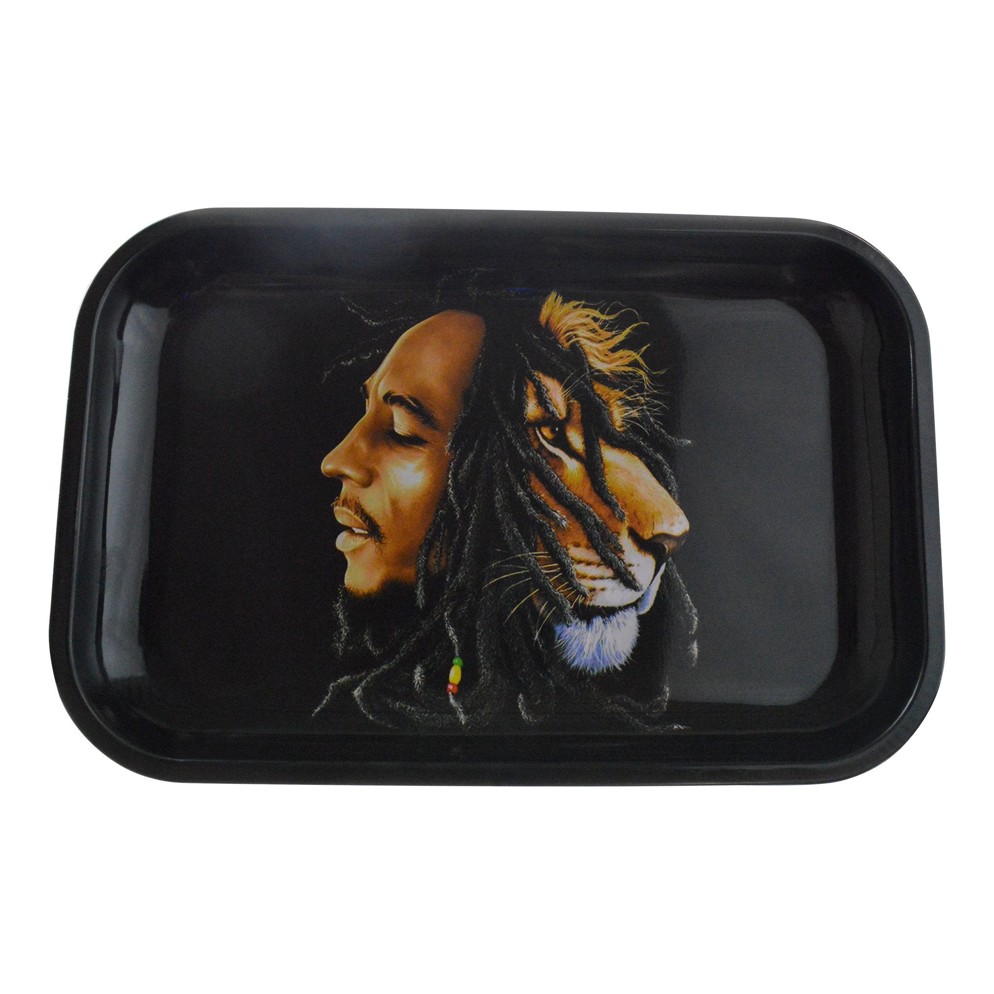 Bob Marley Lion Metal Rolling Tray 11 Inches