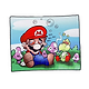 Square dab rag cleaning cloth smoking accessory with Super Mario getting high surrounded by mushrooms design