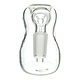 Full shot of 3-inch glass bubble ash catcher smoking device part 14mm male connector facing front