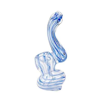 Chaos Theory Glass Bubbler - 4in Blue
