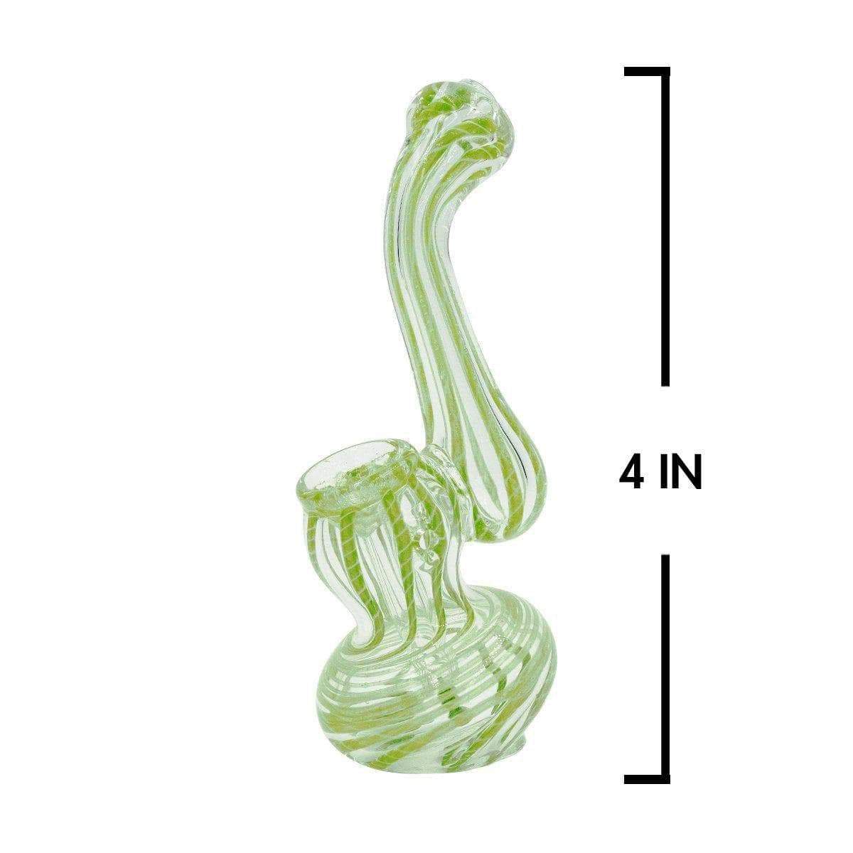 Chaos Theory Glass Bubbler - 4in Green