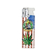 2 packs lighter torch smoking accessory with Cheech n Chong on USA flag and weed leaf design classic lighter shape