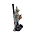 Cool hand-painted clay pipe smoking device figurine-like in Rick and morty bender design