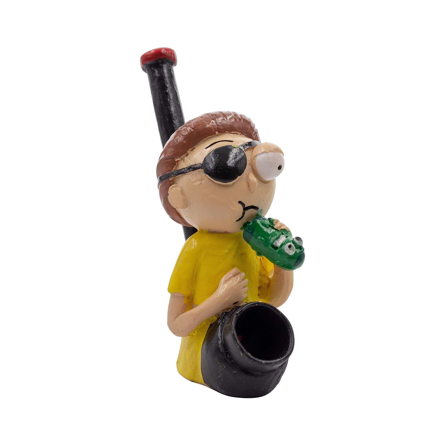 Cool hand-painted clay pipe smoking device figurine-like in Rick and morty - pirate morty design