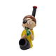 Cool hand-painted clay pipe smoking device figurine-like in Rick and morty - pirate morty design