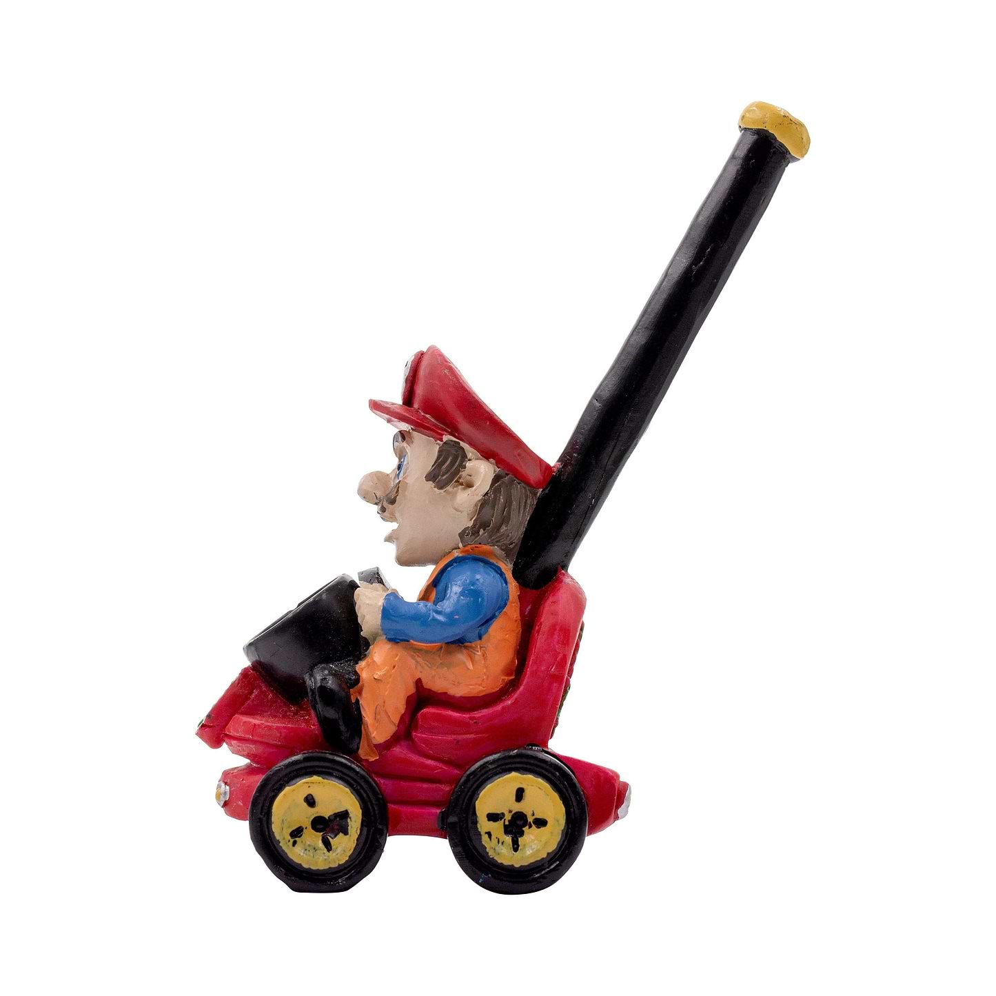 Cool hand-painted clay pipe smoking device figurine-like in mario on cart design