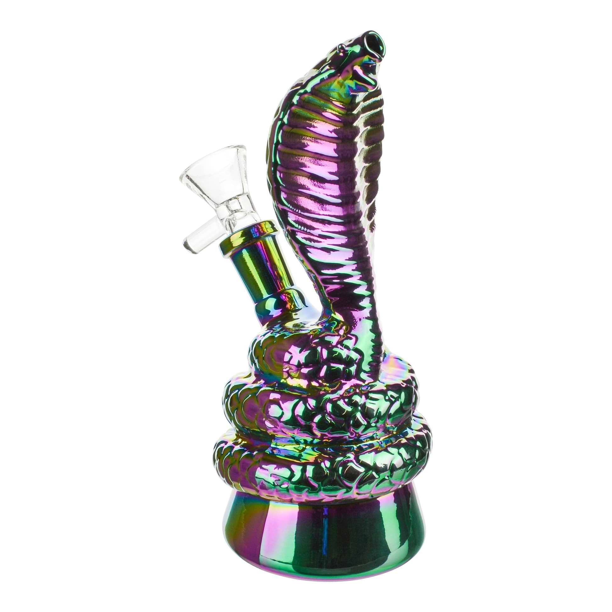 Cobra Snake Bong - 6.5in Rainbow
