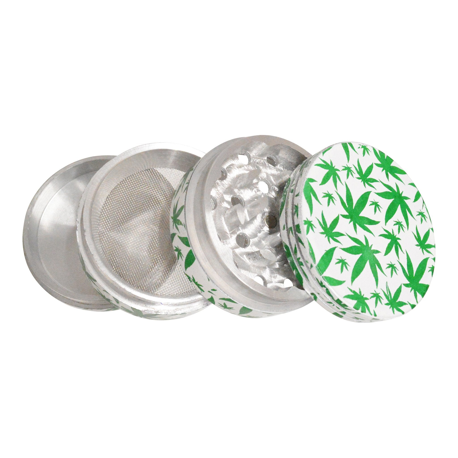 Herb Grinder Rick/Morty Aluminum Alloy 4 Part (50mm) (Grinders) - VALGOUS  USA (B2B ONLY)