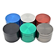 Top shot of 6 pieces closed lid 46mm metal grinder smoking accessory in different colors