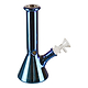 Colored Reflective Beaker Bong Blue / 8 Inches