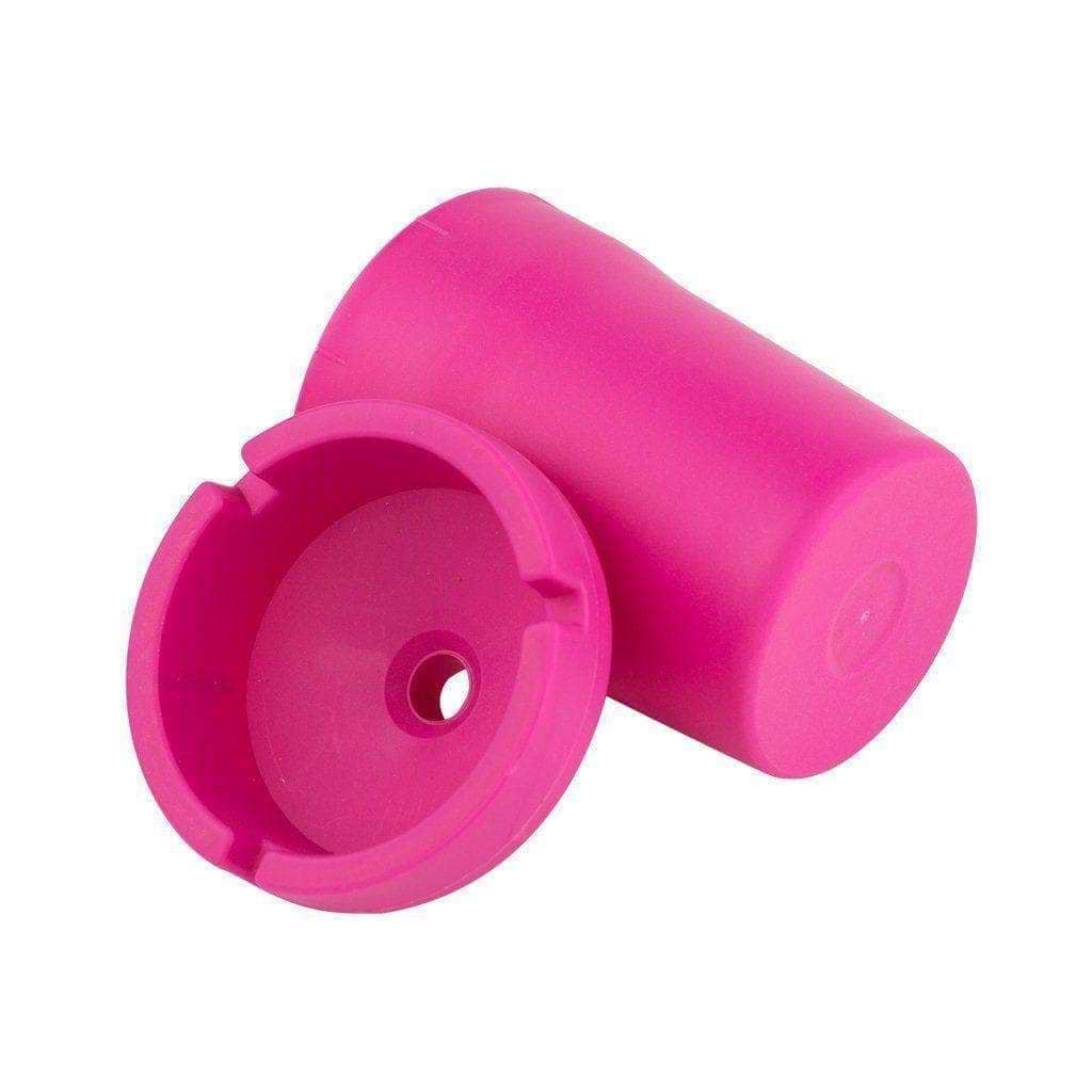 Opened fun silicone ashtray smoking accessories in pink color and pail bucket shape design and look