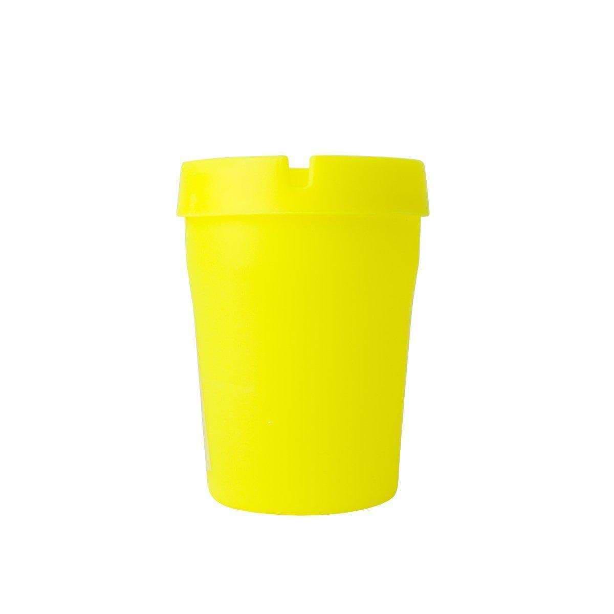 Fun silicone ashtray smoking accessories in yellow color and pail bucket shape design and look