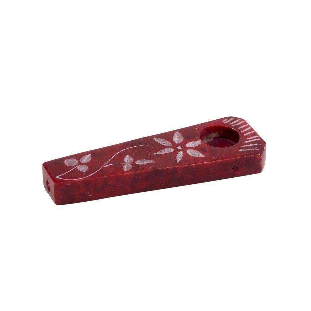 Daisy Ceramic Pipe - 3in Red