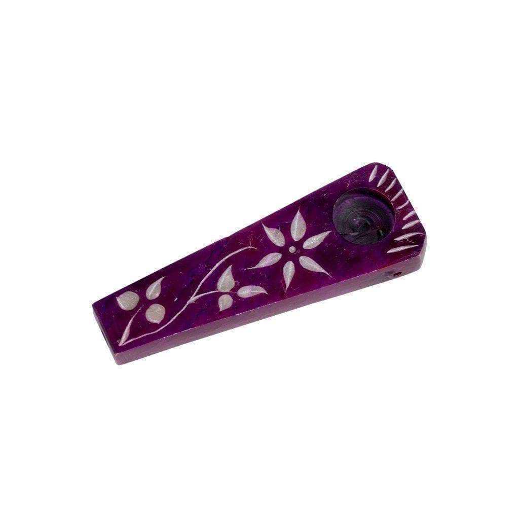 Daisy Ceramic Pipe - 3in Purple