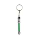 Mini keychain pipe smoking accessory in a cylinder hammer-like shape vibrant Green stainless steel both ends with keyring