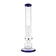 Blue 15-inch glass bong smoking device with colorful glass dots 3 chambers with ice catcher refreshing classic look