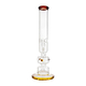 Amber 15-inch glass bong smoking device with colorful glass dots 3 chambers with ice catcher refreshing classic look