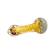 4-inch compact mini glass smoking device with elegant swirling colors draconian design smooth easy-to-hold body round head