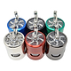 Top shot of 6 pieces 56mm dub grinder mechanical sharpener look with hand crank on top in different colors