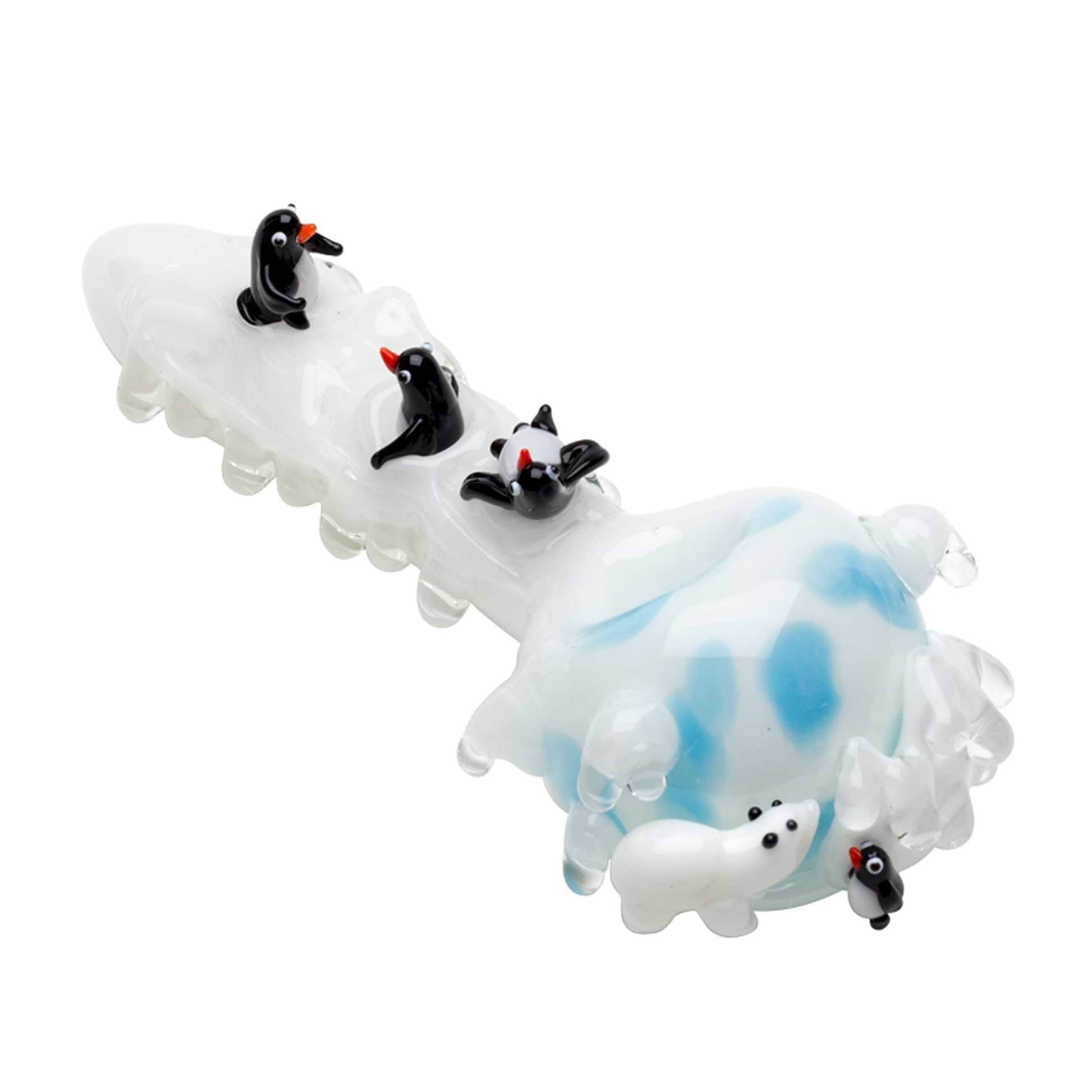 Empire Glassworks Icy Penguins Spoon Pipe - 6in