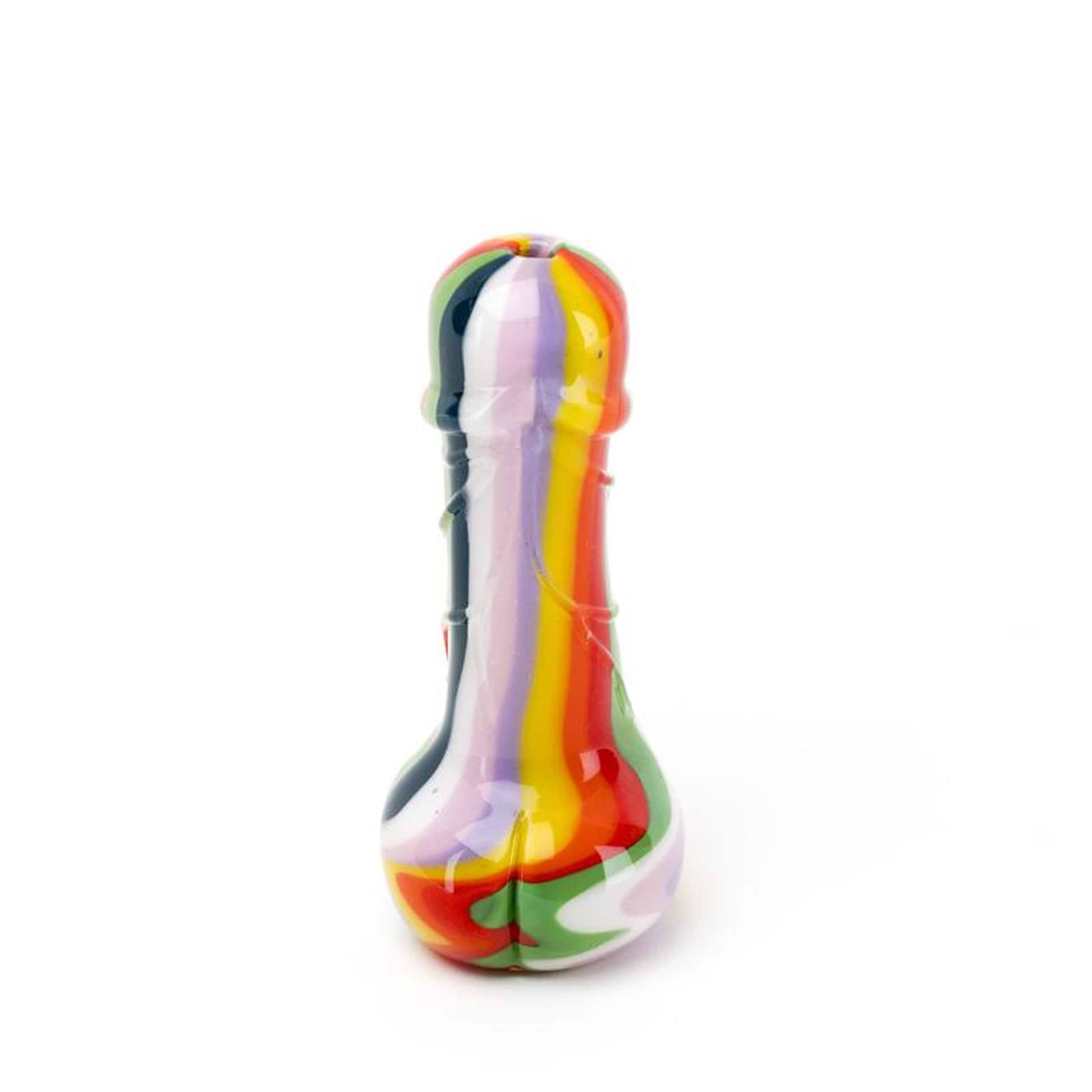 Empire Glassworks Rainbow Rod Spoon Pipe - 5.5in
