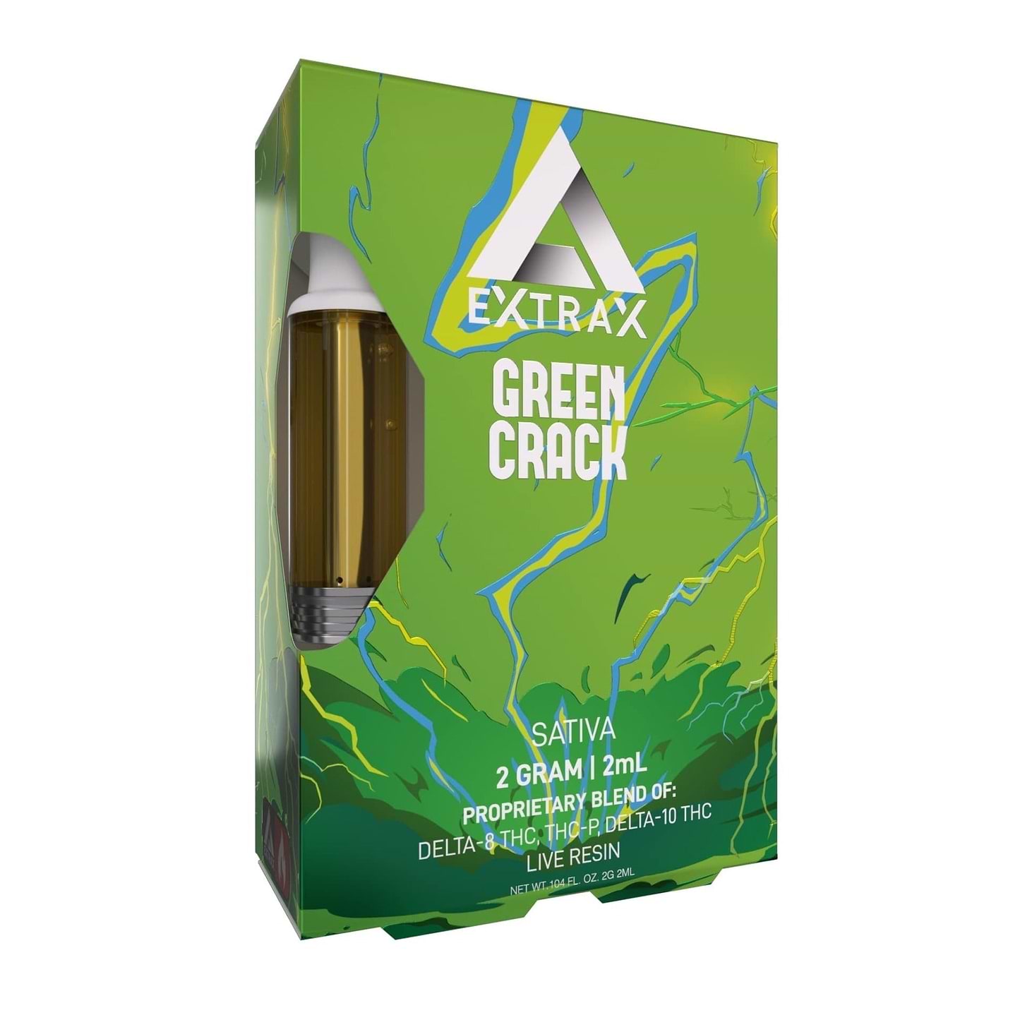 Extrax Live Resin Blend Cartridge - 2000mg Green Crack