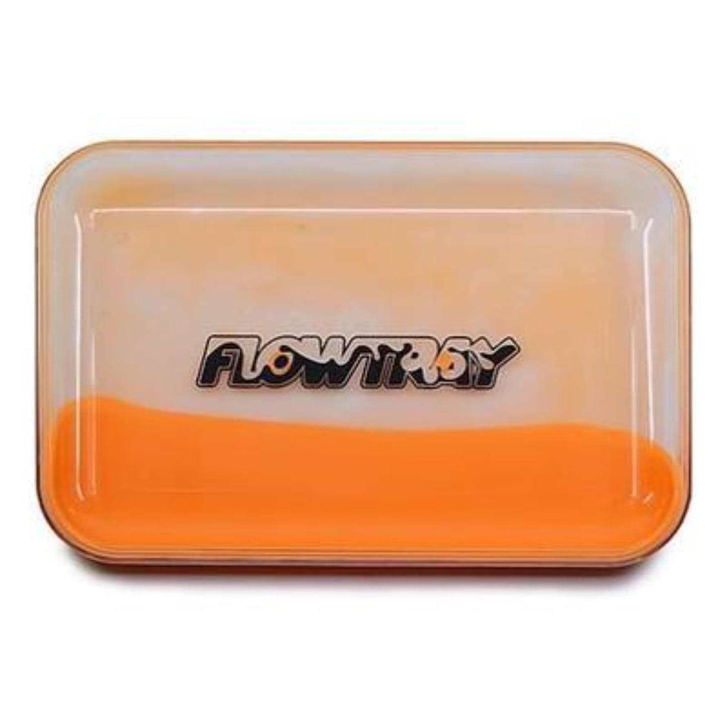 FlowTray Glow In the Dark Rolling Tray - 9.5in Orange