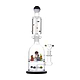 Huge 17-inch glass bong smoking device double chambered with glycerin chiller and cute Poke Balls Pokemon animated design