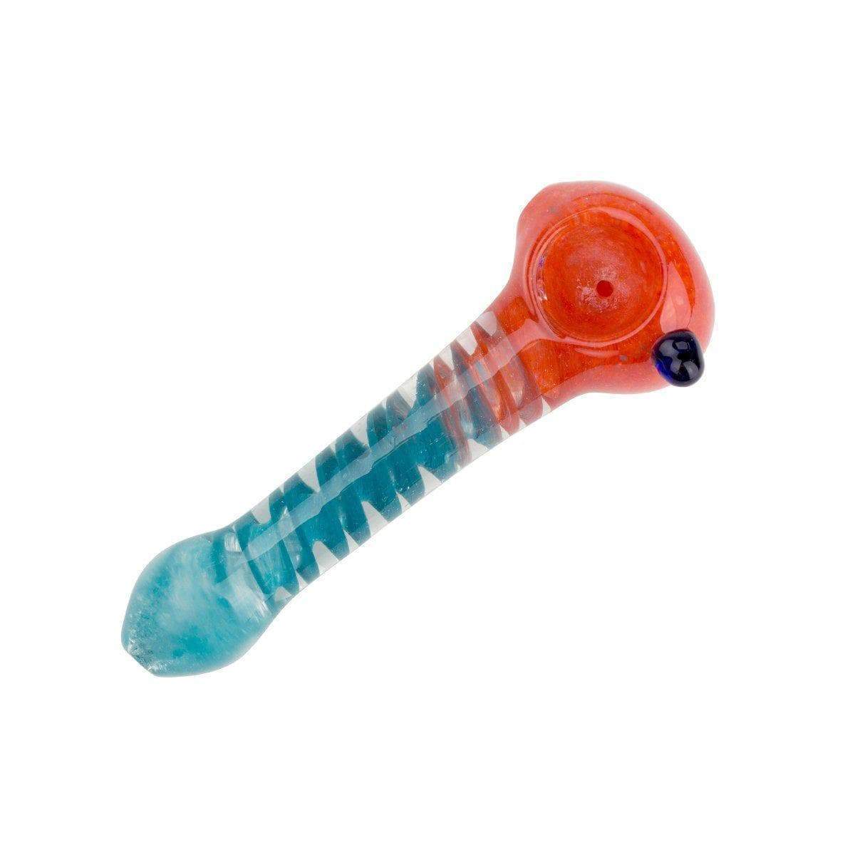 Glass Playground Pipe - 4.5in Red and Blue