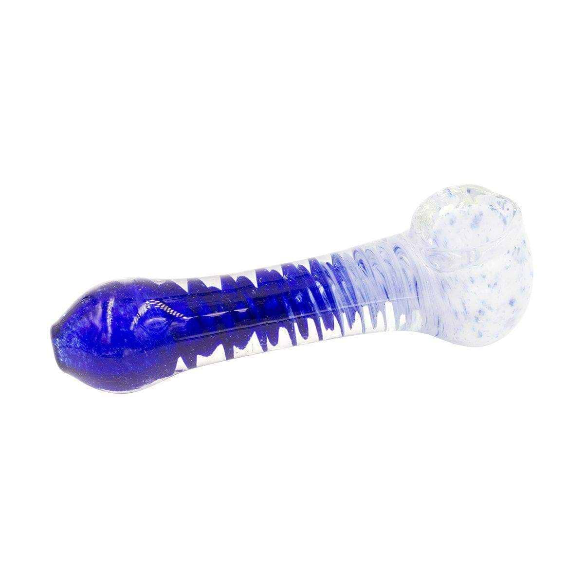 Glass Playground Pipe - 4.5in Blue and White
