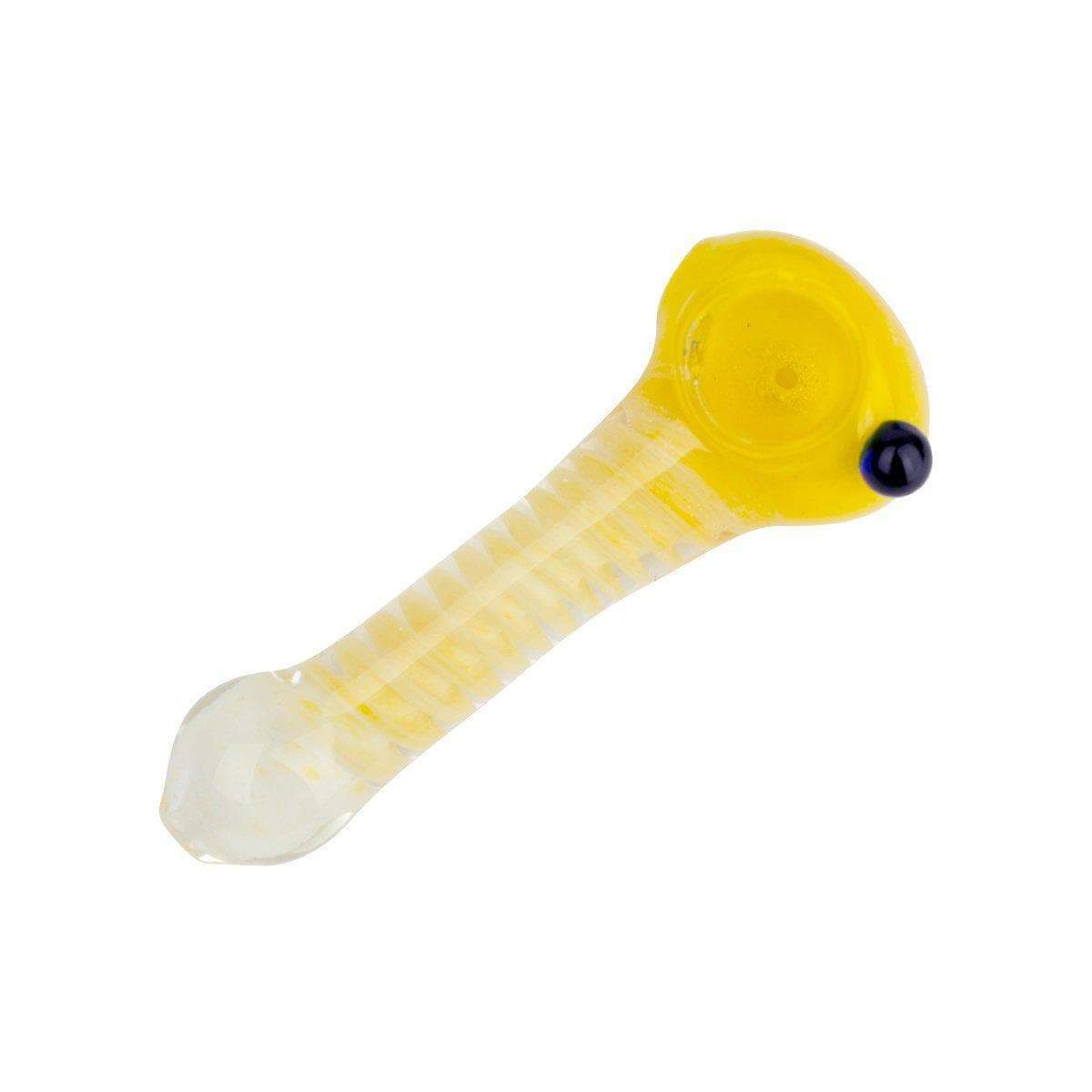 Glass Playground Pipe - 4.5in Yellow and White