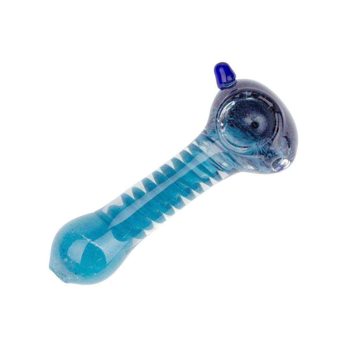 Glass Playground Pipe - 4.5in Black and Blue